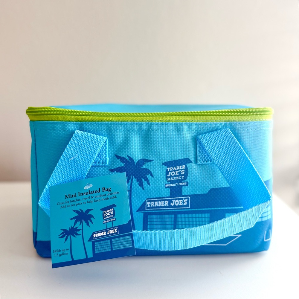 ONE BLUE ONLY - New! Trader Joe’s MINI Insulated tote mini cooler bag